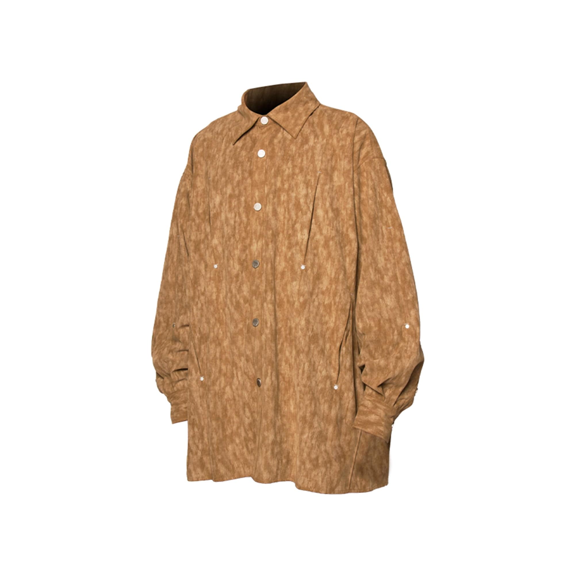 RELABEL The Pupa Deconstructed Pleated Rivet Shirt-Shirt-XS-Free Shipping Leatheretro