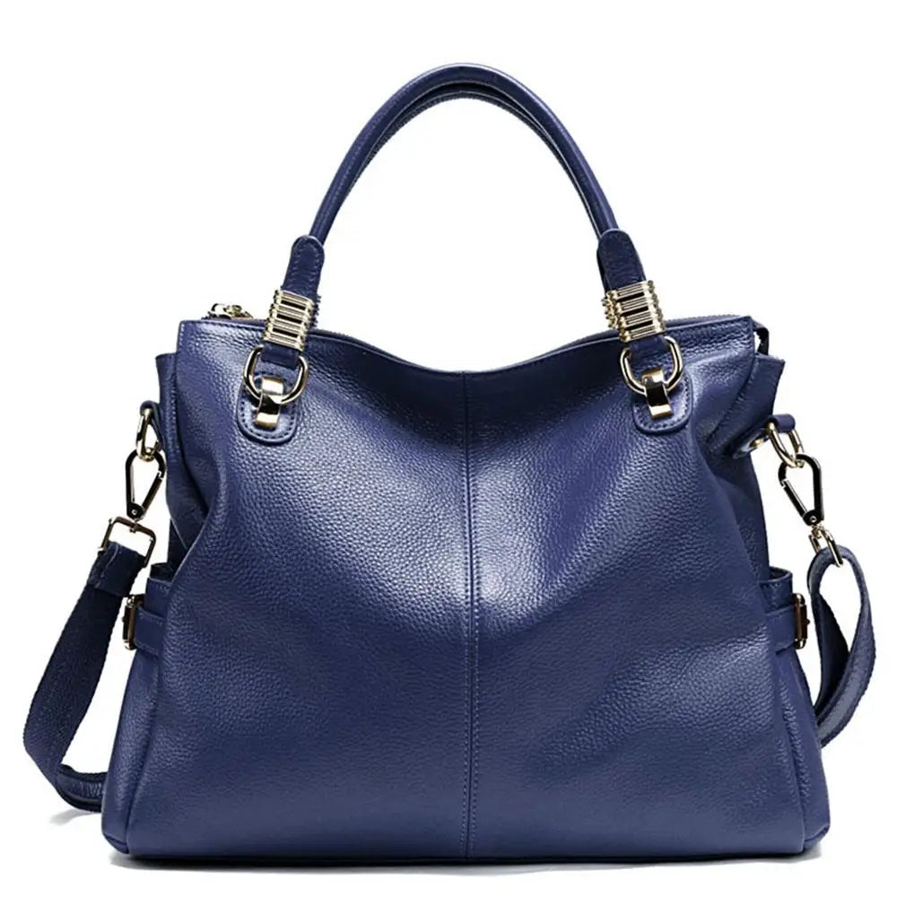 Classic Wild Leather Handbag - Stylish First Layer Cowhide Bag-Handbags-Royal Blue-Free Shipping Leatheretro