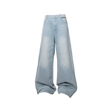 RELABEL Washed Puddled Wide-Leg Jeans-Jeans-XL-Free Shipping Leatheretro