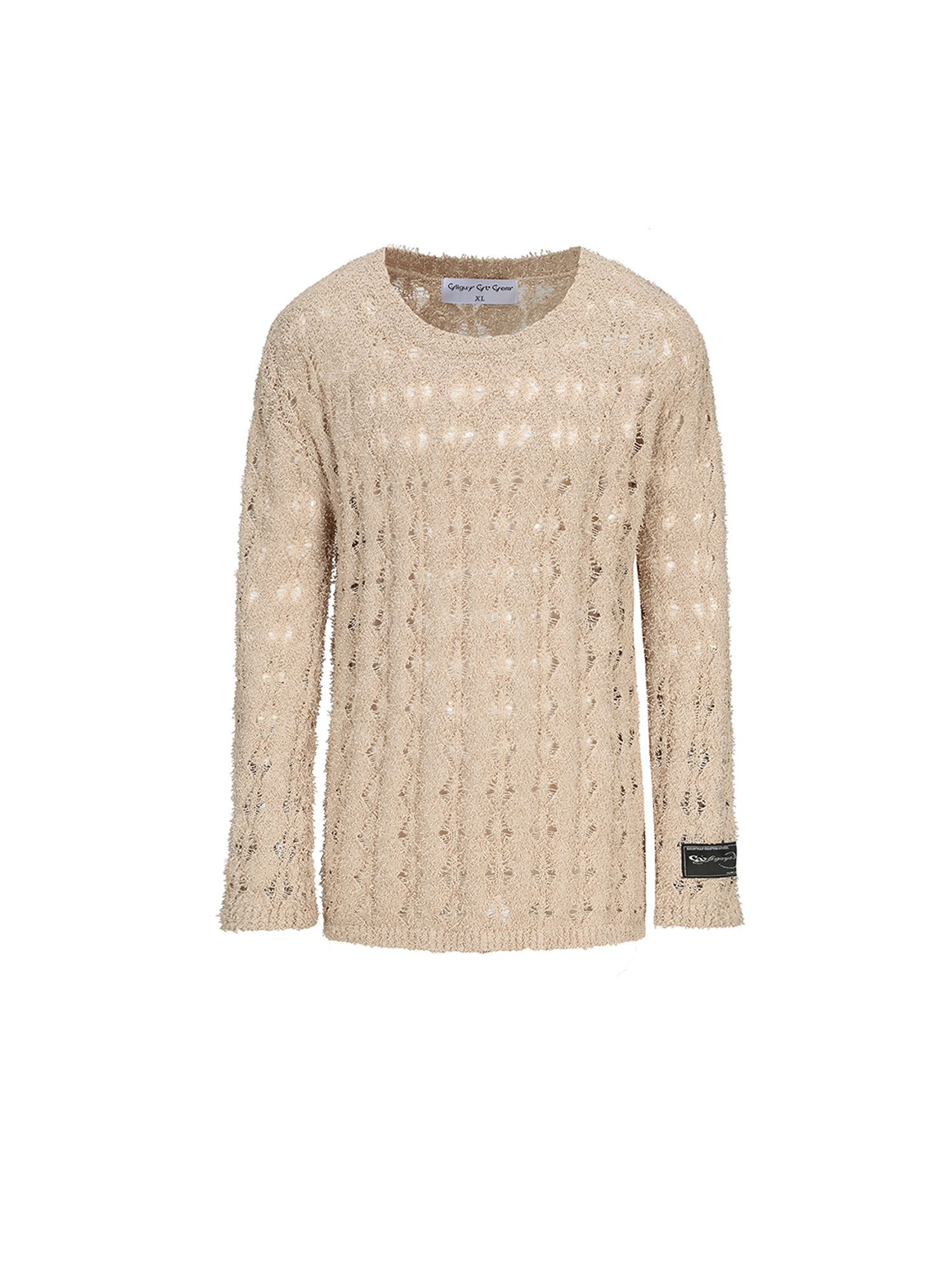 CYCYCY Punk Open-Knit Distressed Sweater-Sweater-S-Black (Preorder)-Free Shipping Leatheretro