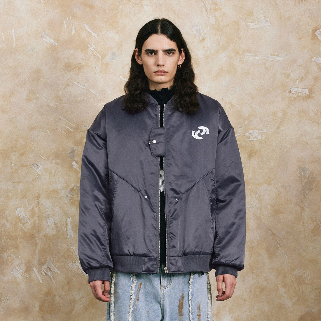 OVDY Modern Big-pocket Cotton-Padded Baseball Jacket-Jacket-S-Gray-Free Shipping Leatheretro