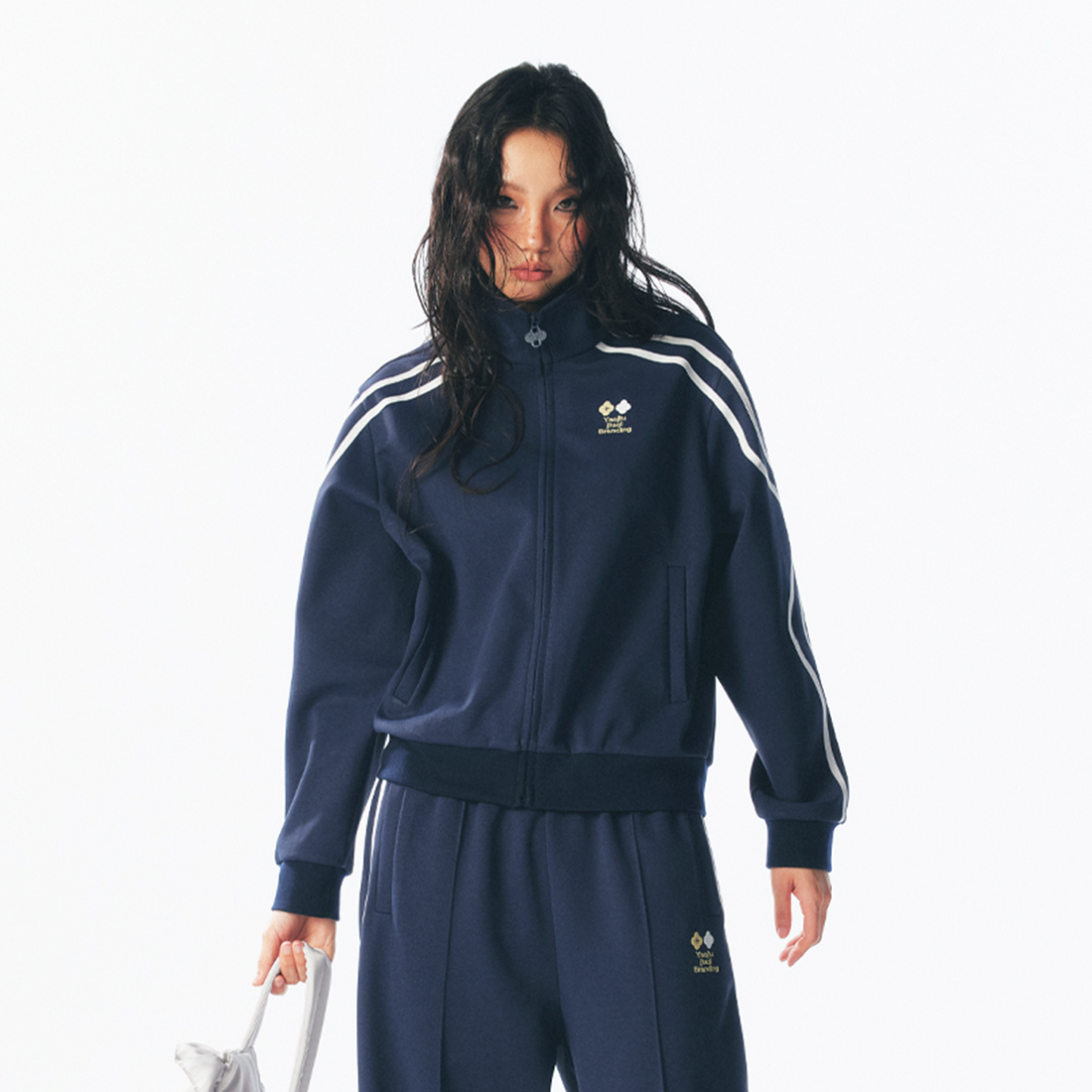 1997 POSTOFFICE Contrast Curved-Stripe Qucik-Dry Track Jacket-Jacket-S (Preorder)-Green-Free Shipping Leatheretro