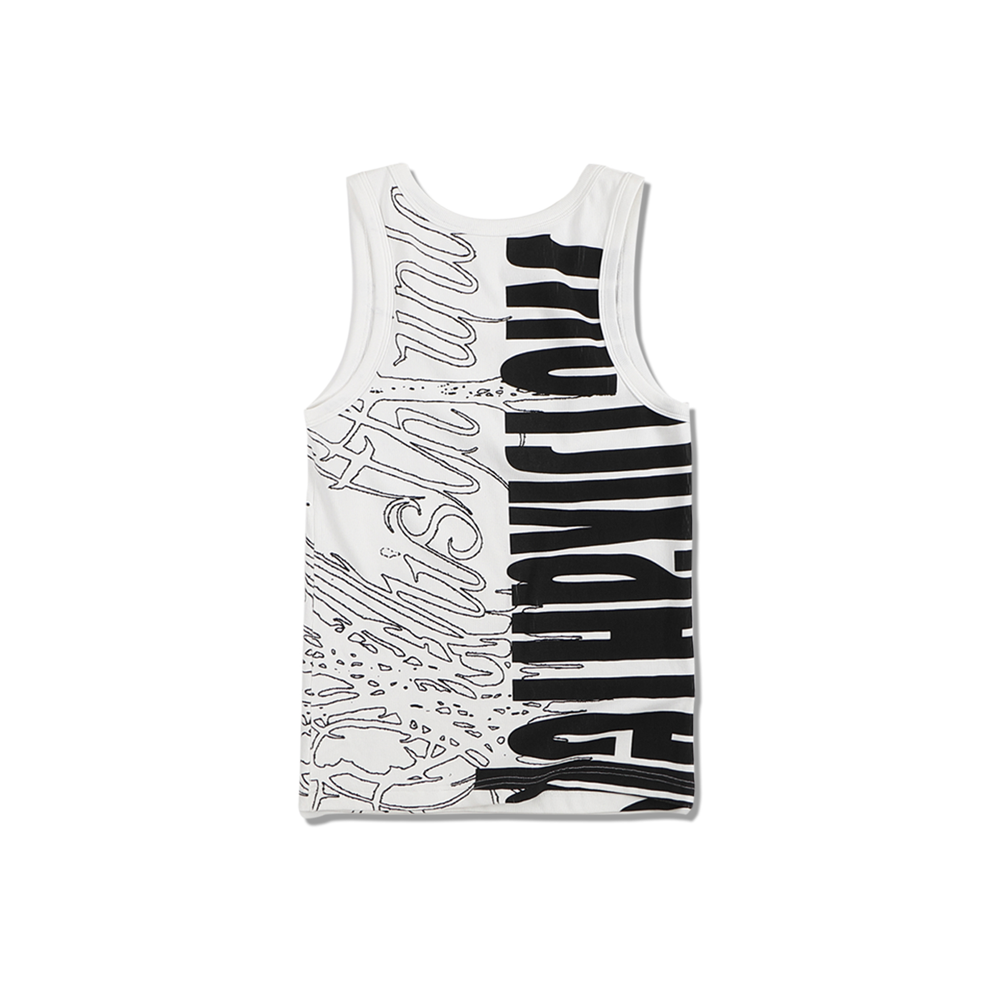 WHISTLEHUNTER Graffiti Ribbed Tank Top-Tank Top-S (Preorder)-Black-Free Shipping Leatheretro