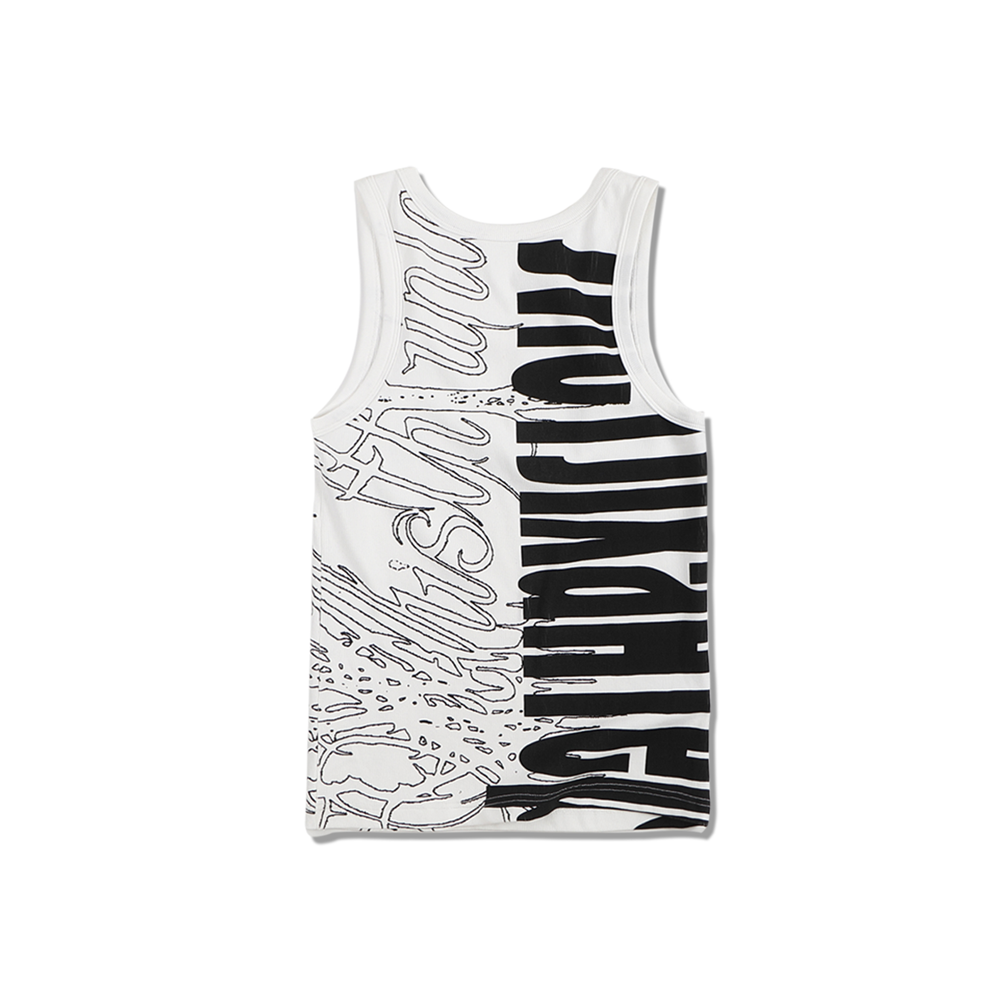WHISTLEHUNTER Graffiti Ribbed Tank Top-Tank Top-S (Preorder)-Black-Free Shipping Leatheretro