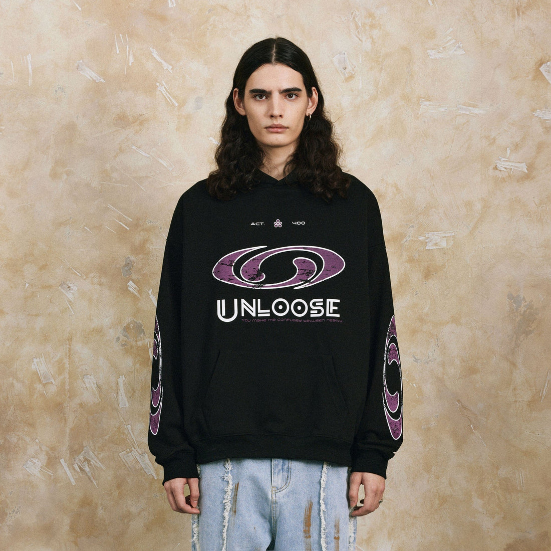 OVDY Unloose Graphics Hoodie-Hoodie-S-Black-Free Shipping Leatheretro