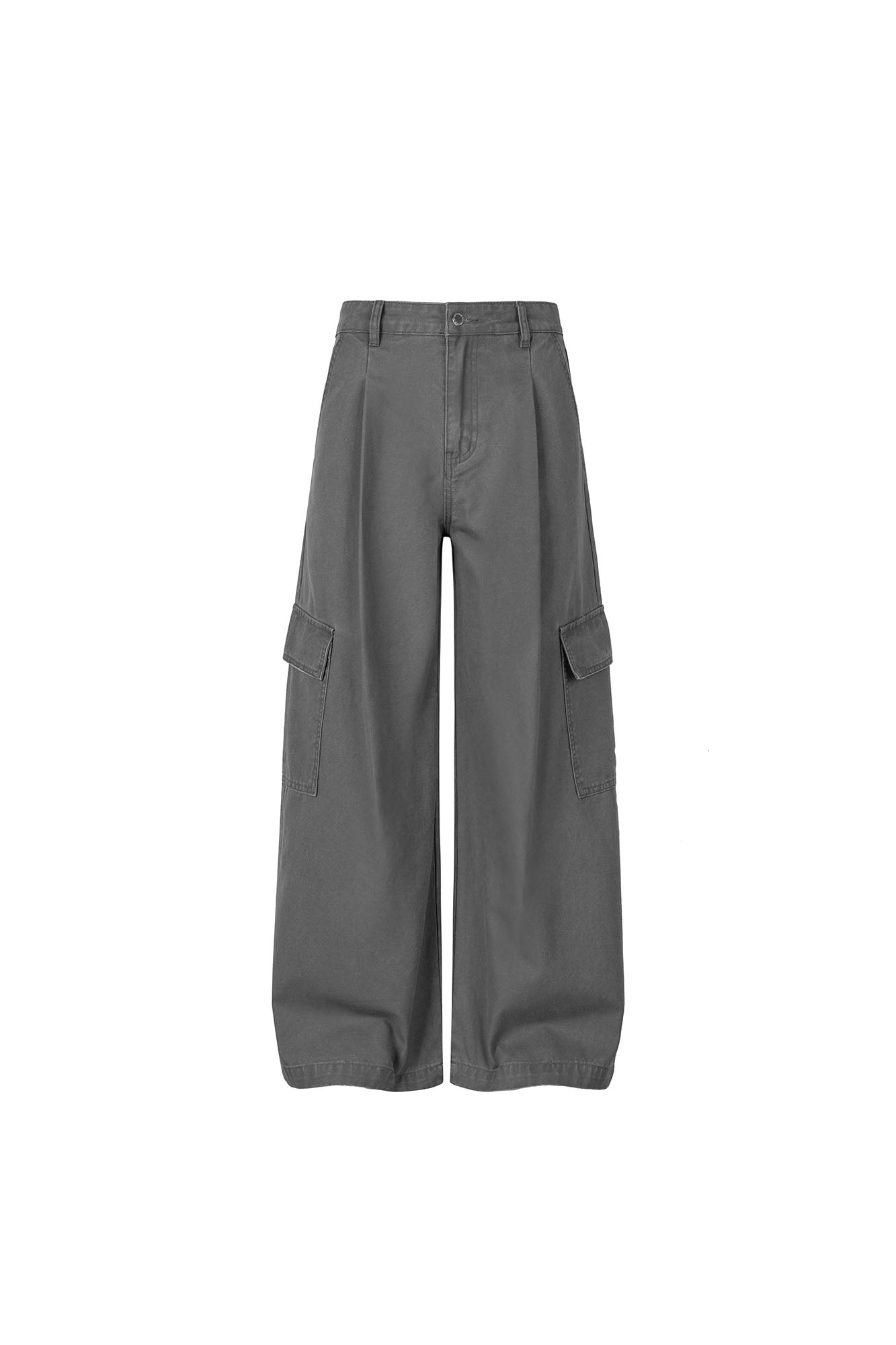 OKAYTHXBYE Pleated Utility Baggy Cargo Pants-Pants-Black-S-Free Shipping Leatheretro