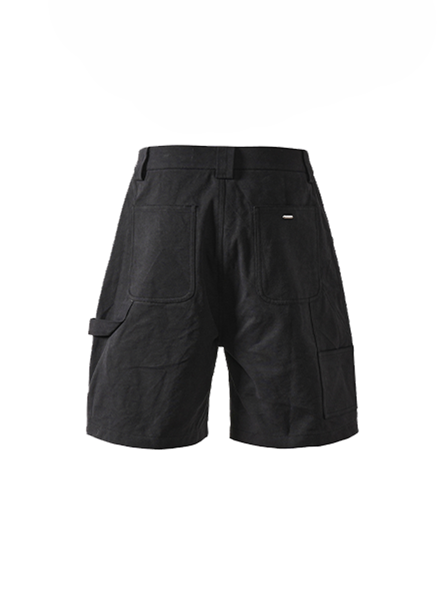 PMW Paneled Faux Leather Rivet Shorts-Shorts-S-Free Shipping Leatheretro