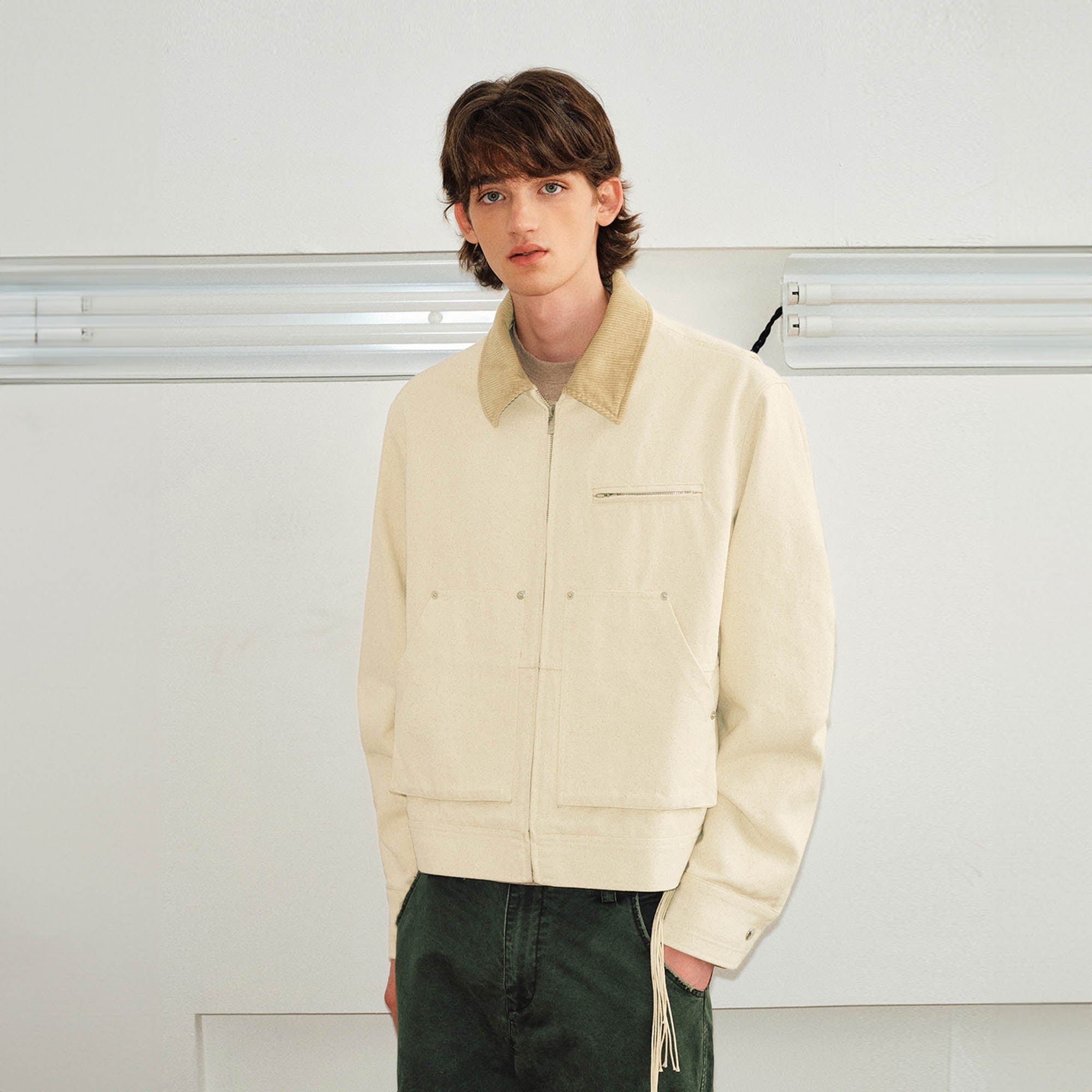 KREATE Retro Corduroy Collar Detroit Jacket-Jacket-S-Beige-Free Shipping Leatheretro