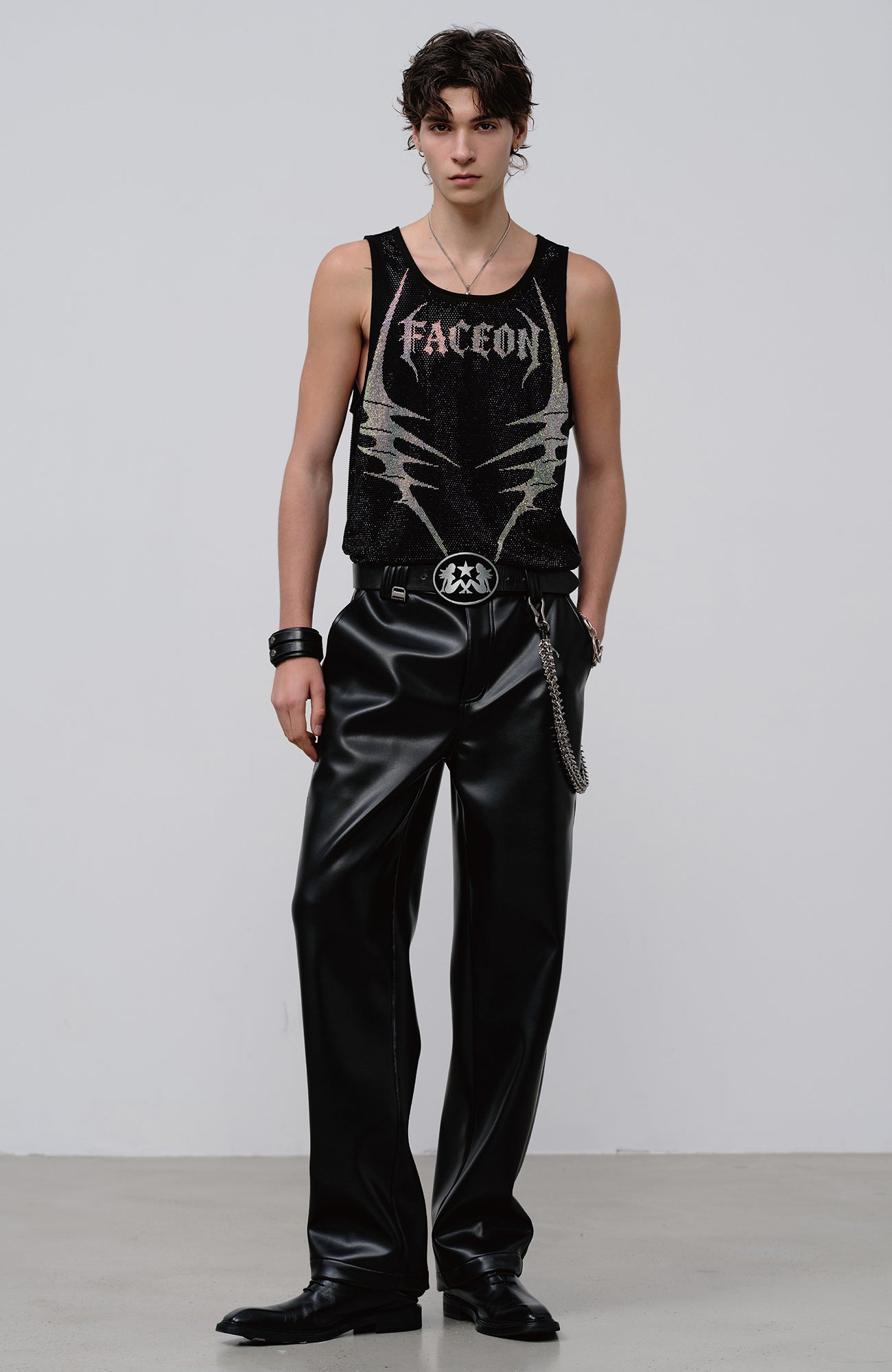 FACEONLAB Venom Diamond Punk Tank Black-Tank Top-M (Preorder)-Free Shipping Leatheretro