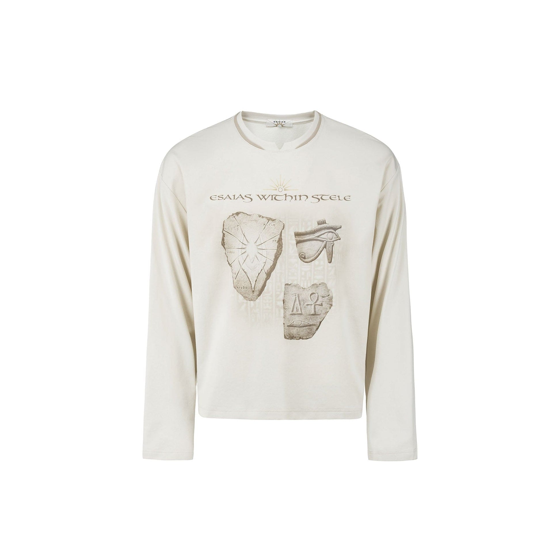 ESAIAS Distressed Stele Long Sleeve Tee-L/S Tee-XS-Free Shipping Leatheretro