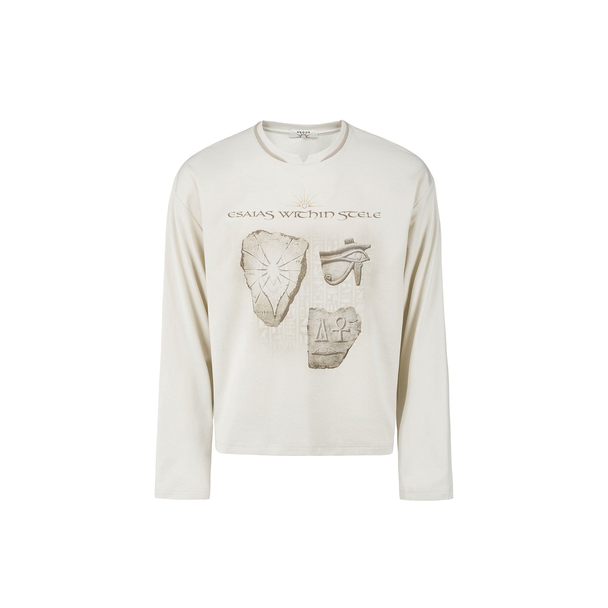 ESAIAS Distressed Stele Long Sleeve Tee-L/S Tee-XS-Free Shipping Leatheretro