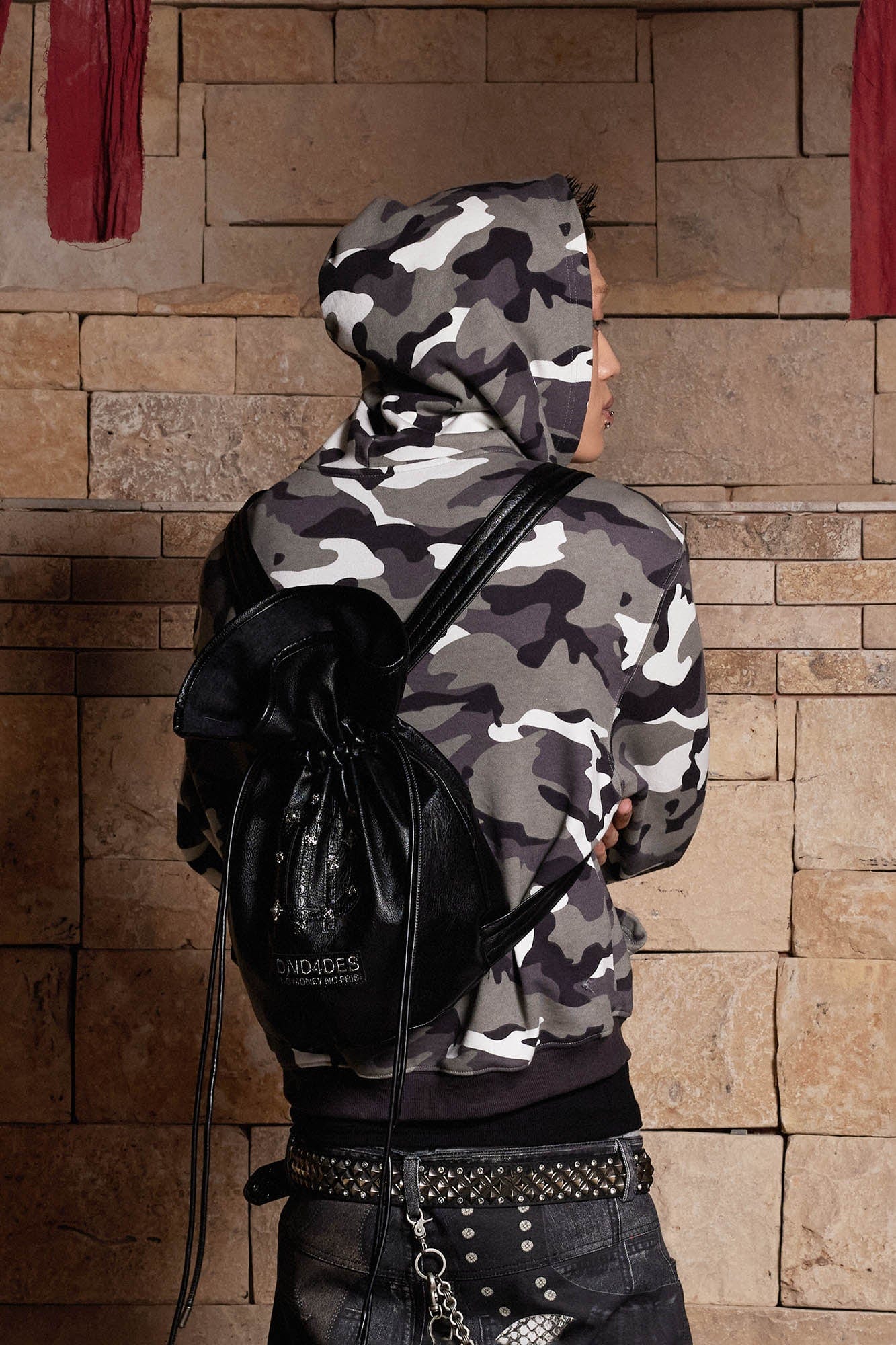 DND4DES Camo Zip-up Embroidery Hoodie-Hoodie-S-Free Shipping Leatheretro