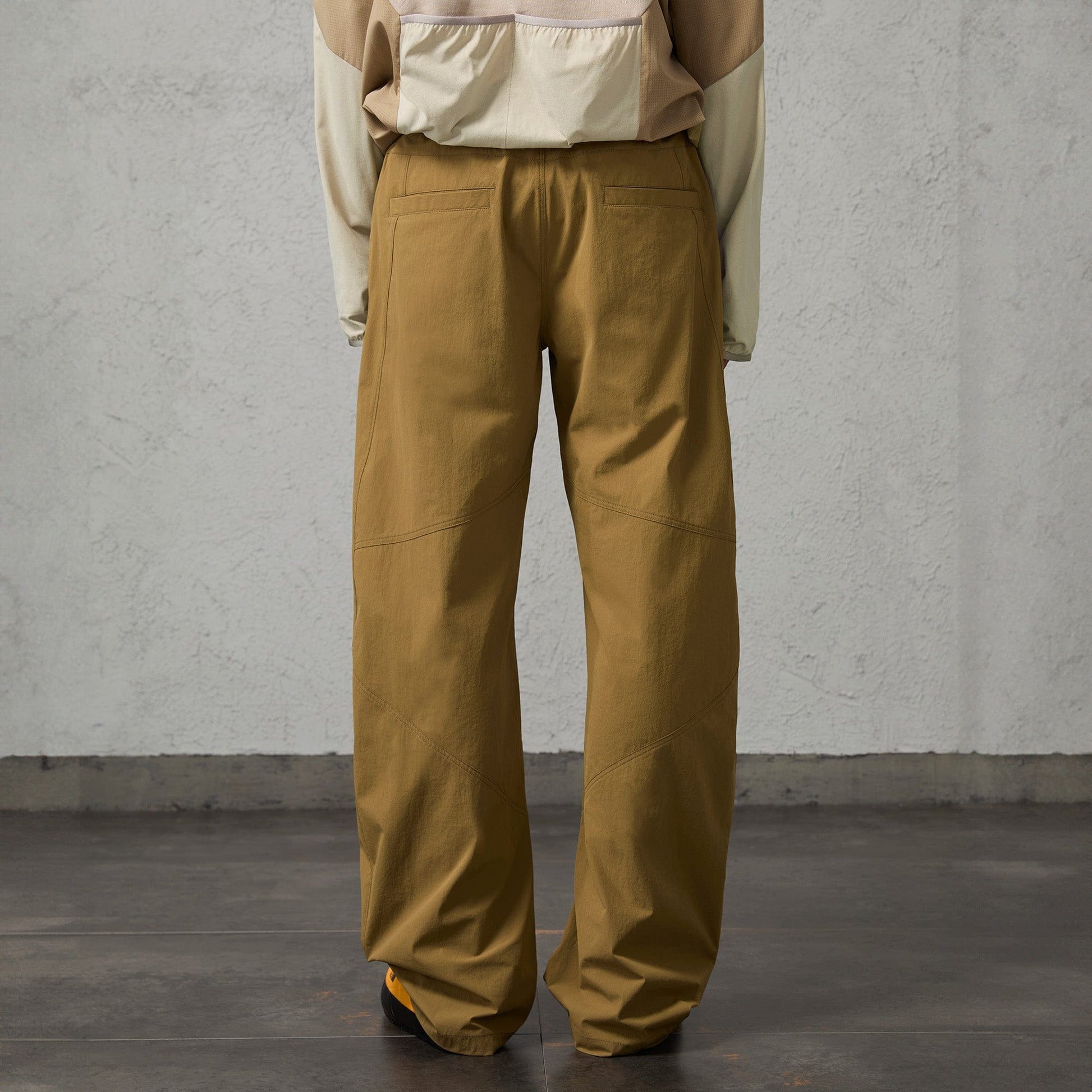 ORGANIC EMOTION Retro Spliced Curved Pants-Pants-S-Gray-Free Shipping Leatheretro