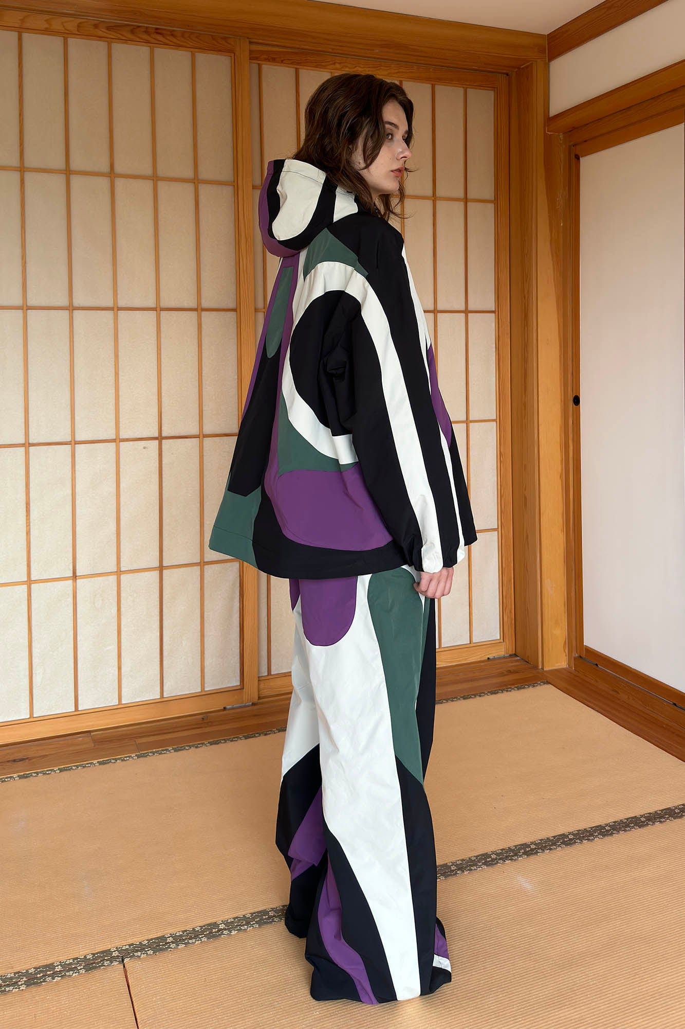 MIICHOUS EVA Tangram Spliced Oversized Outdoor Pants-Pants-S-Blue-Free Shipping Leatheretro
