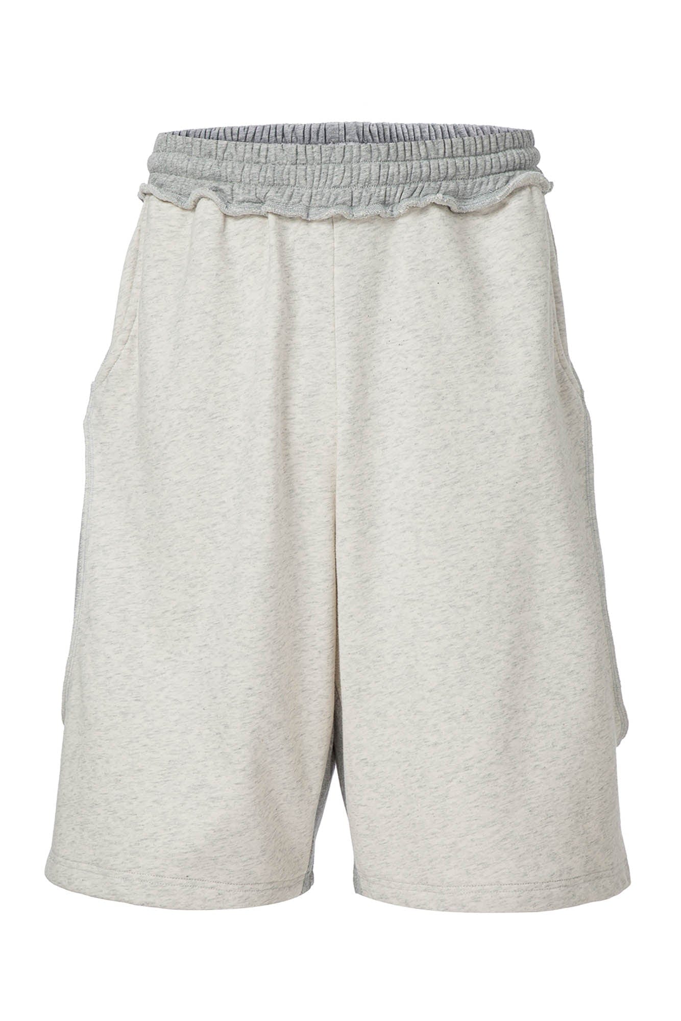 F2CE Curved Spliced Contrast Shorts-Shorts-S-Free Shipping Leatheretro