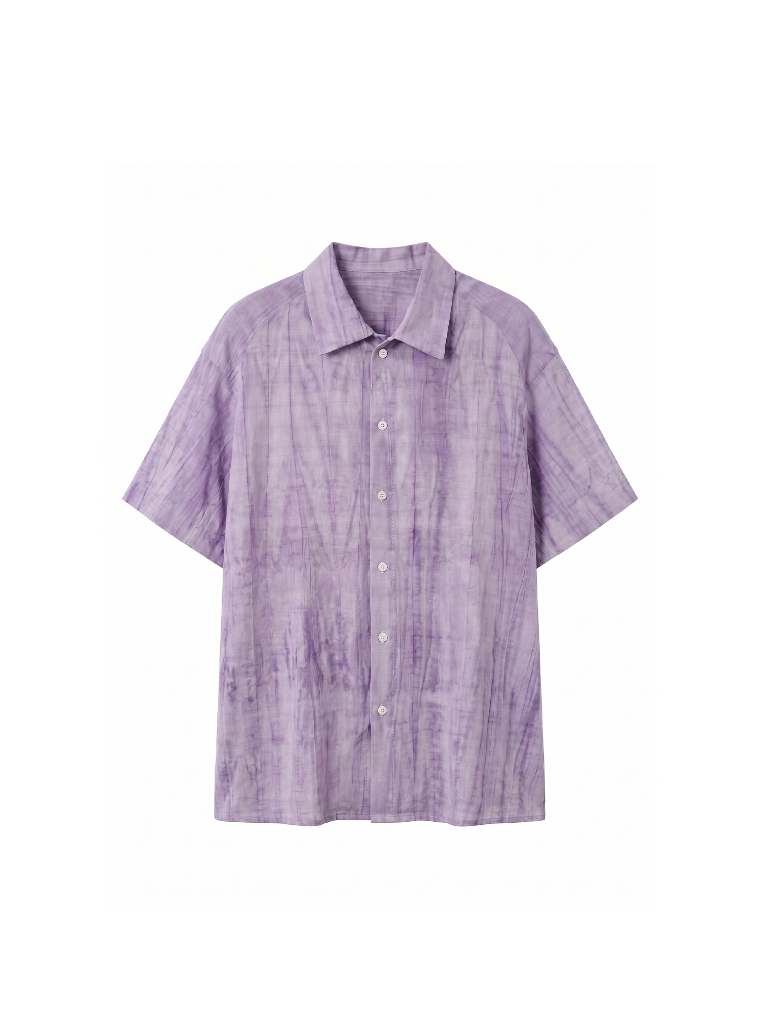 GRAINMUSTARD Crinkled Linen-Cotton Half Shirt-Half shirt-XS-Free Shipping Leatheretro