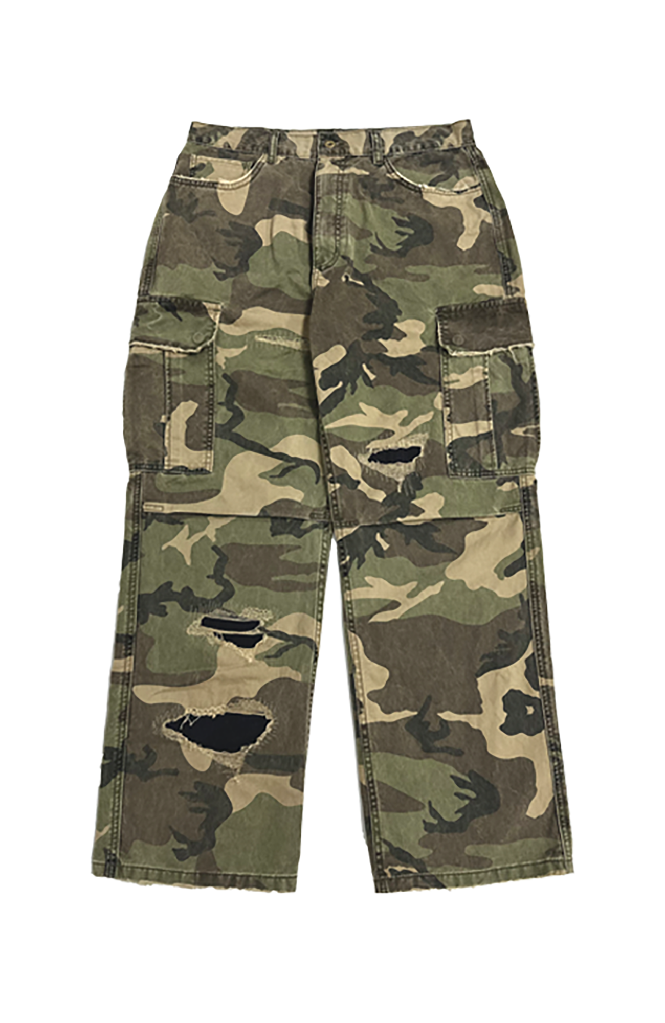 NEIGBORL Straight-Leg Camo Cargo Pants-Pants-S-Free Shipping Leatheretro