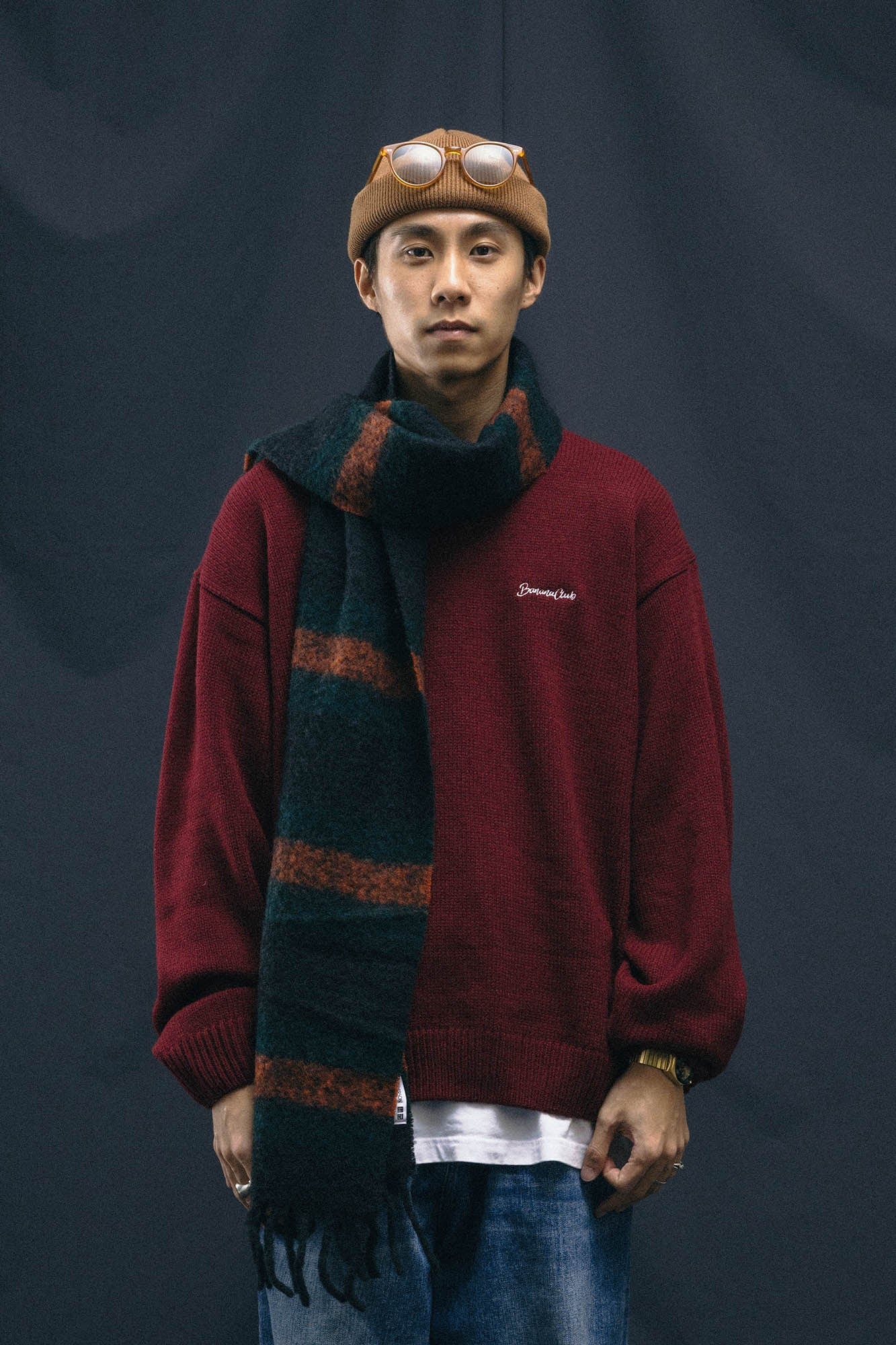 BANANA CLUB Christmas Pullover Sweater-Sweater-XS-Red-Free Shipping Leatheretro