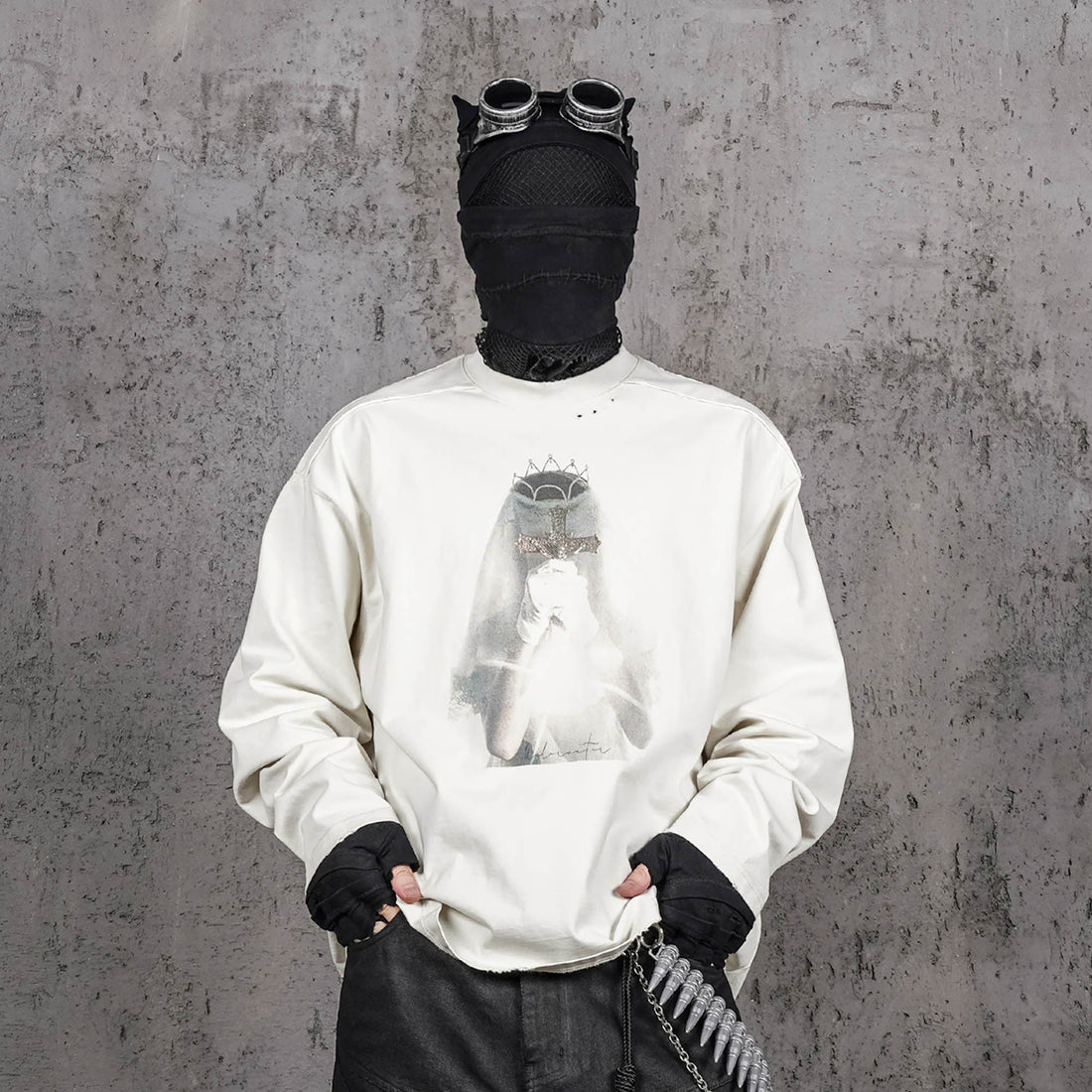 UNDERWATER Bridal Lament Long-Sleeve Tee White-T Shirt-S-Free Shipping Leatheretro