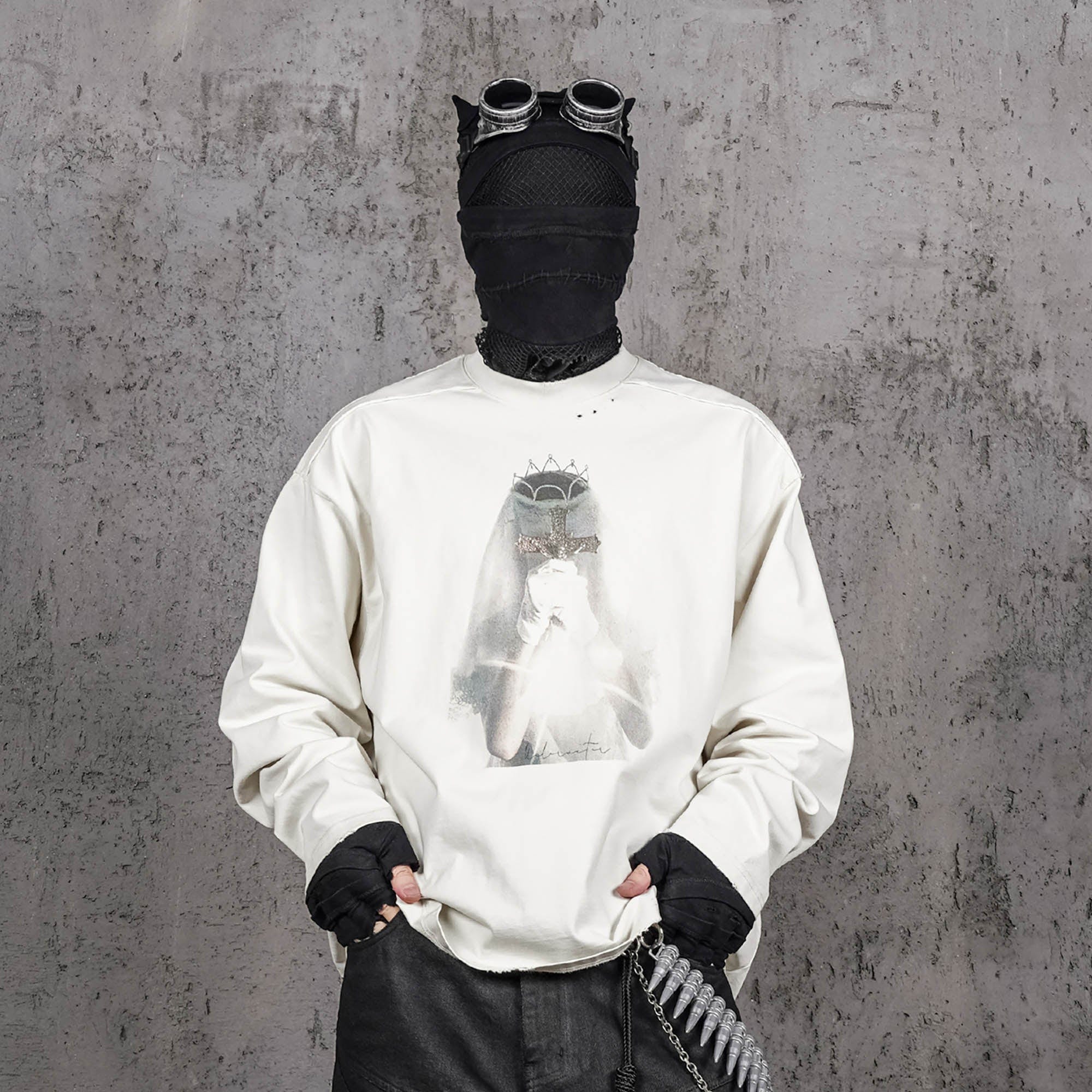 UNDERWATER Bridal Lament Long-Sleeve Tee White-T Shirt-S-Free Shipping Leatheretro