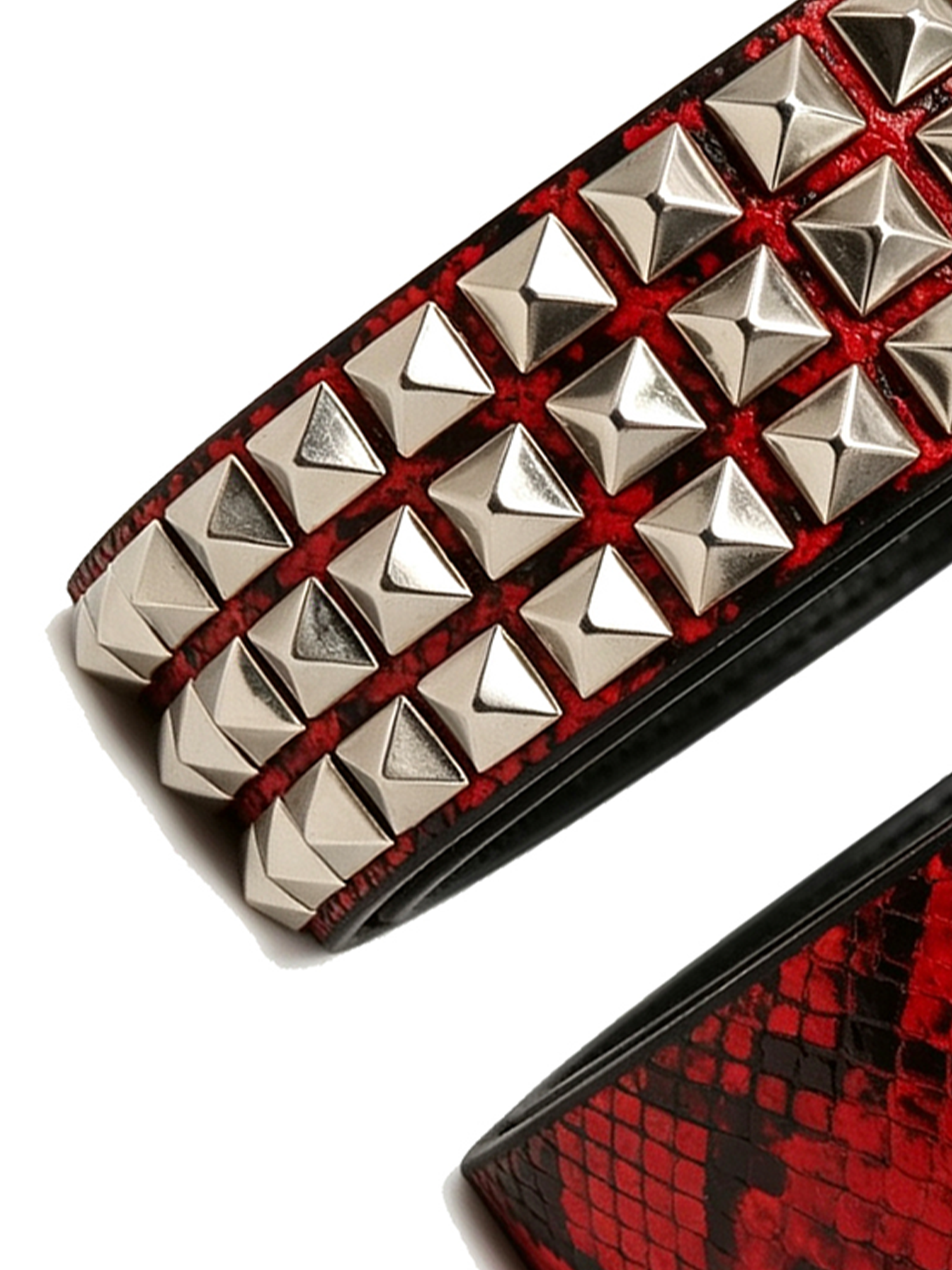 CYCYCY Punk Snakeskin Studded Belt-Belt-One Size-Free Shipping Leatheretro