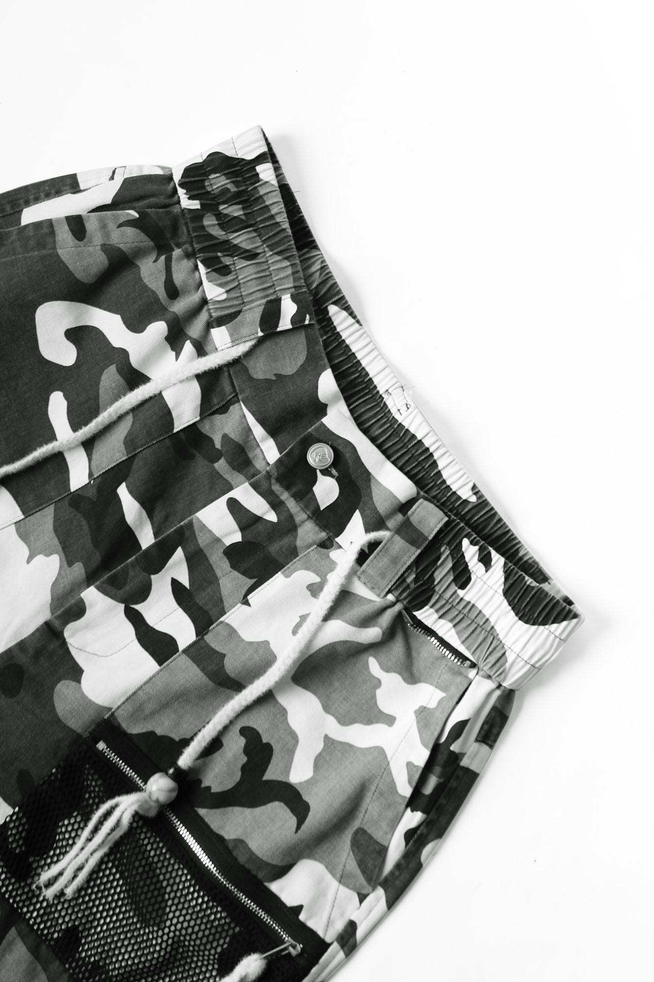 RELABEL Detachable Beaded Drawstring Cargo Camo-Pants-XS-Free Shipping Leatheretro