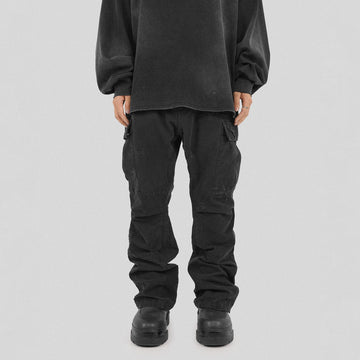 UNDERWATER Distressed Flare Pants-Pants-S-Free Shipping Leatheretro