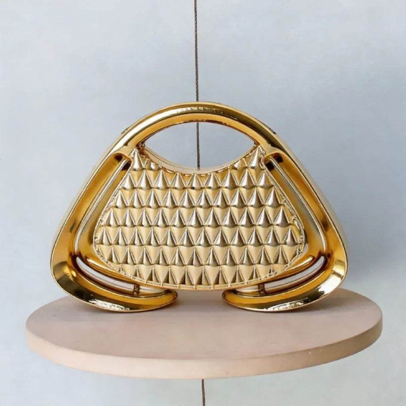 Women Top Handle Design Luxury Coin Purse - Elegant Acrylic Clip Crossbody Bag-Luxury Bag-Golden-Free Shipping Leatheretro
