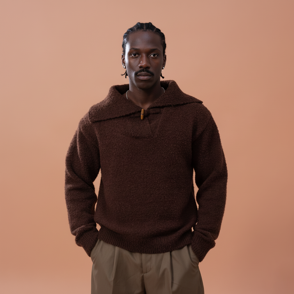 CLP Wool -Blend Toggle-Neck Knit Pullover-Jacket-M-Free Shipping Leatheretro