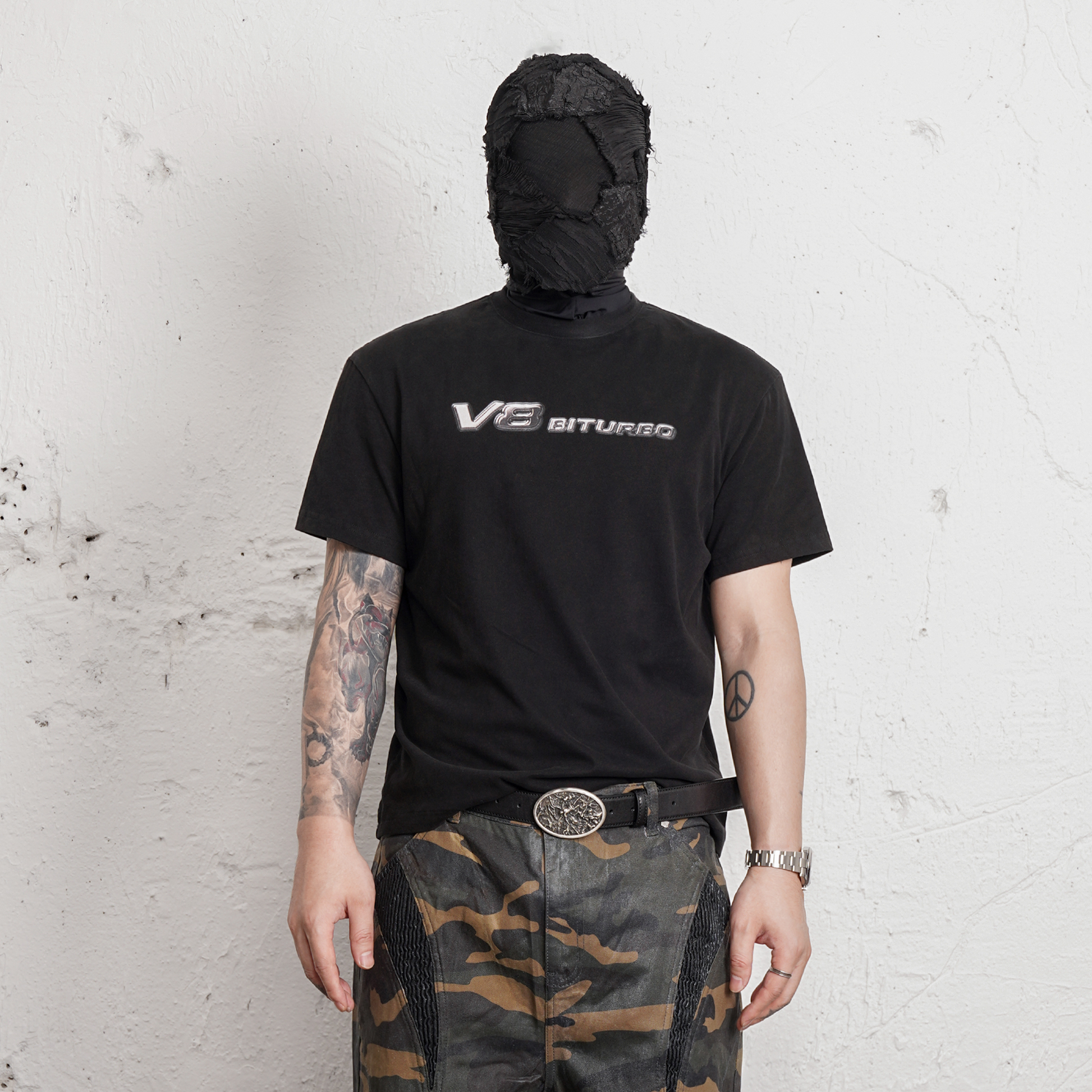 UNDERWATER Demon Eye Racing Graphic Washed T-Shirt-T Shirt-S-Free Shipping Leatheretro