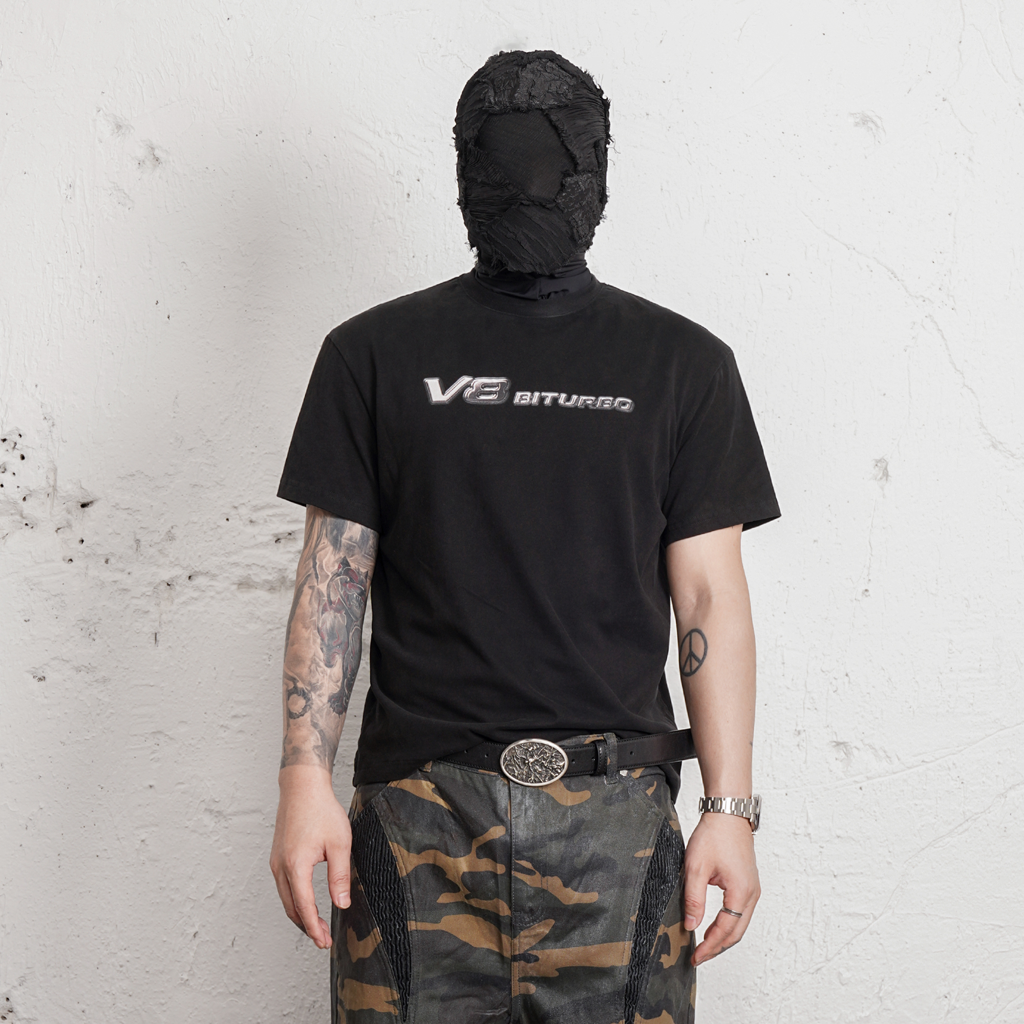 UNDERWATER Demon Eye Racing Graphic Washed T-Shirt-T Shirt-S-Free Shipping Leatheretro