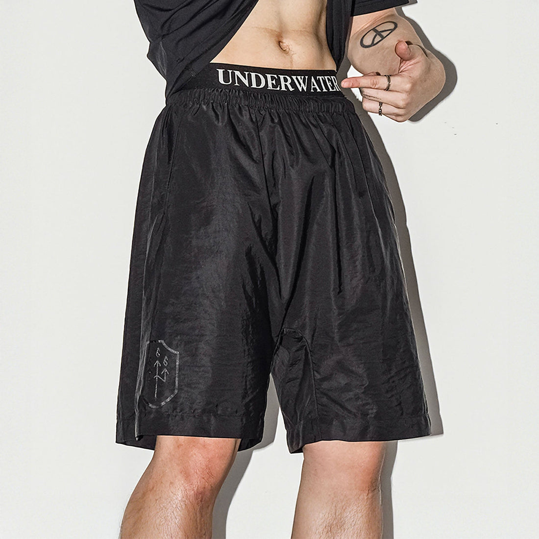 UNDERWATER Dark Soul LOGO Waistband Stretch Boxer Briefs-Shorts-S-Free Shipping Leatheretro