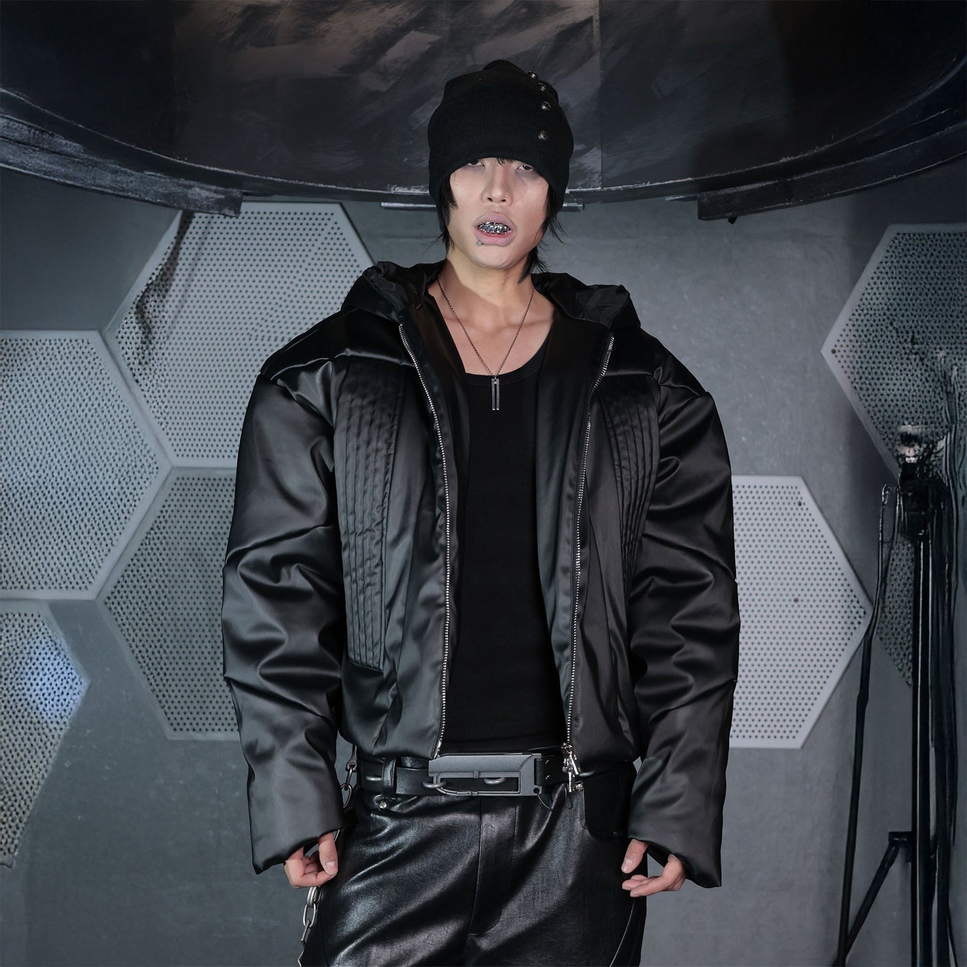 SSIN7 Tactical Padded Armor Hooded Jacket-Jacket-S (Preorder)-Free Shipping Leatheretro