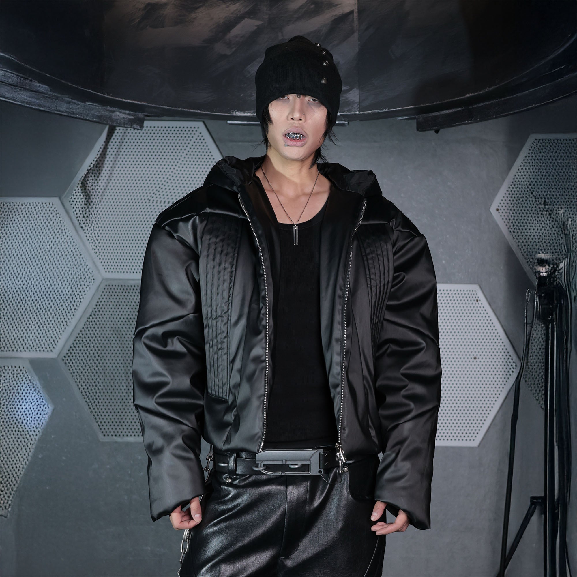 SSIN7 Tactical Padded Armor Hooded Jacket-Jacket-S (Preorder)-Free Shipping Leatheretro