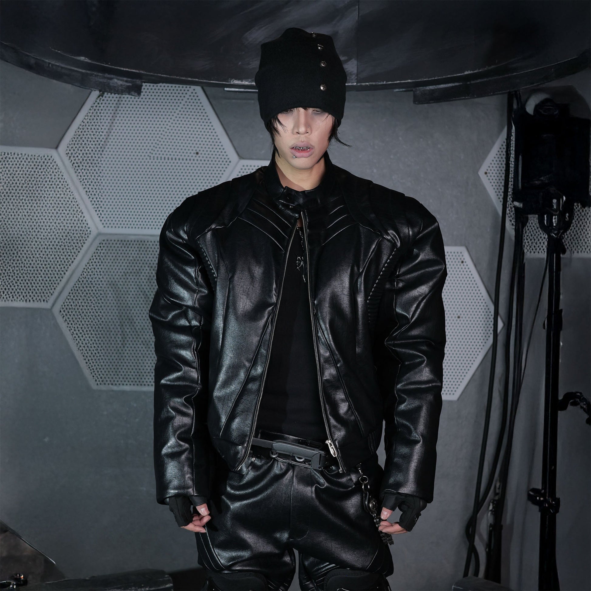 SSIN7 Armored Panel Bomber Jacket-Jacket-S (Preorder)-Free Shipping Leatheretro