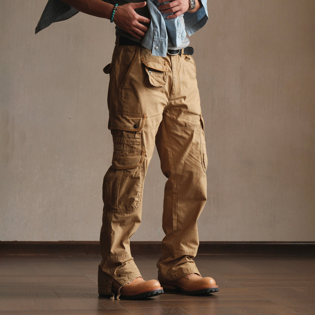 NEIGBORL Multi-Pocket Straight Cargo Pants-Pants-S (Preorder)-Free Shipping Leatheretro
