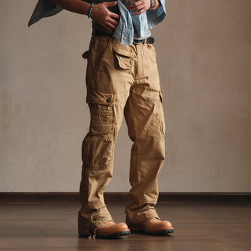 NEIGBORL Multi-Pocket Straight Cargo Pants-Pants-S (Preorder)-Free Shipping Leatheretro