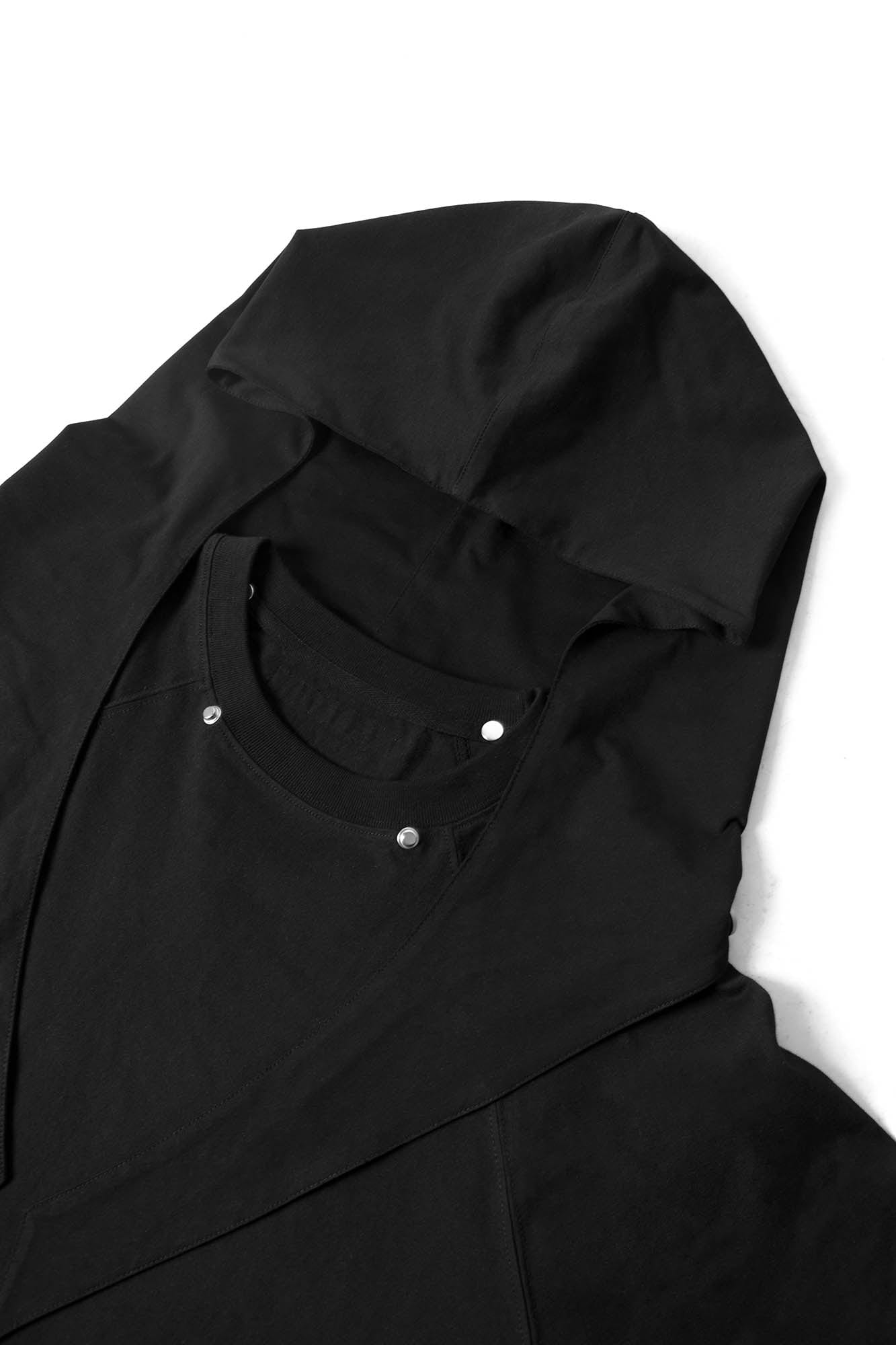 RELABEL Detachable Hood Raglan T-Shirt-T Shirt-XS-With Graphics-Free Shipping Leatheretro