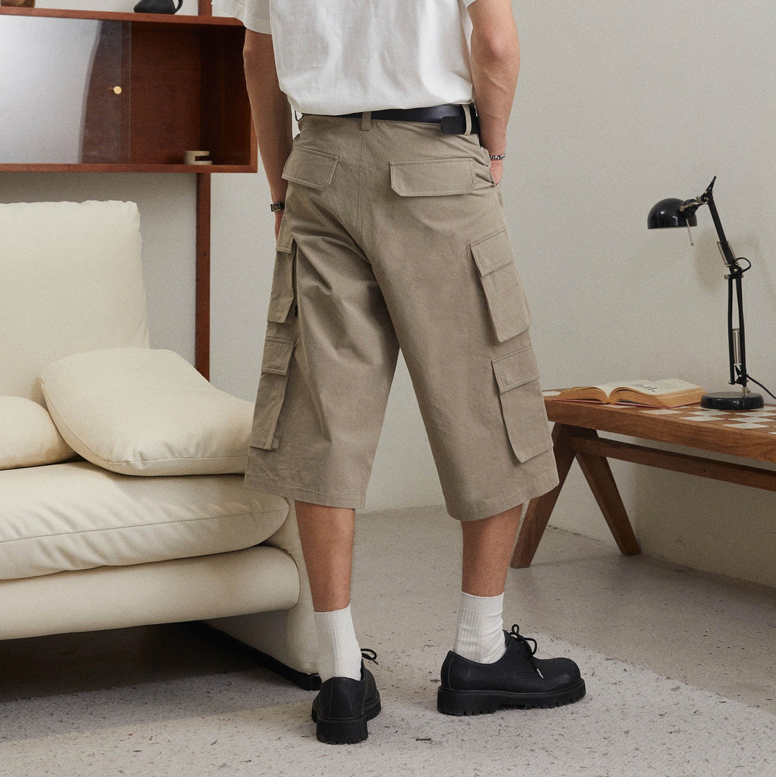 KREATE Multi-Pocket Cargo Shorts-Shorts-S-Free Shipping Leatheretro