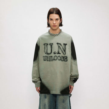 OVDY Unloose Ink Gradient Long-Sleeve Tee-L/S Tee-S-Free Shipping Leatheretro