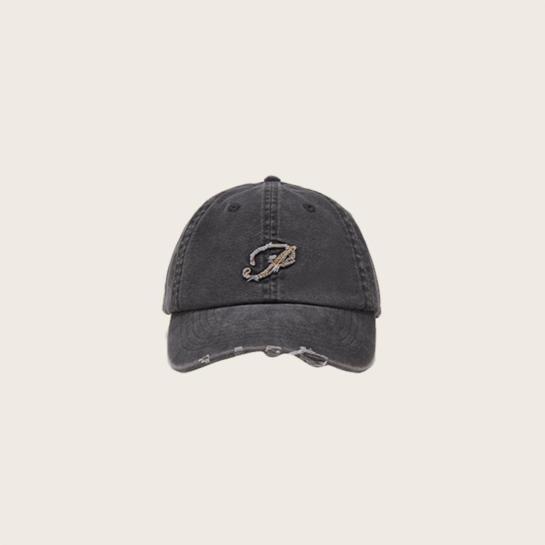 OPICLOTH Distressed LOGO Embroidered Cap-Hat, Cap, Beanie-One Size-Grey-Free Shipping Leatheretro