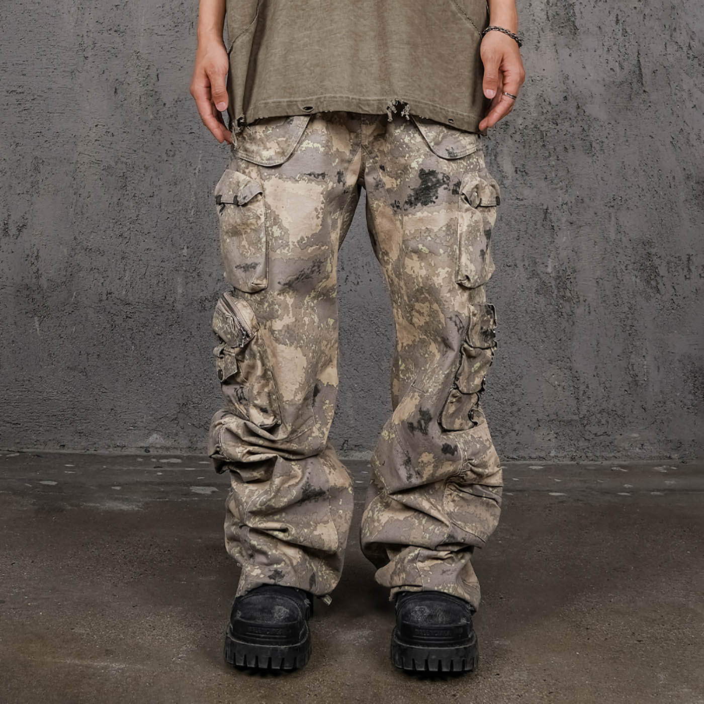 UNDERWATER Multi-Pocket Desert Cargo-Pants-S-Free Shipping Leatheretro