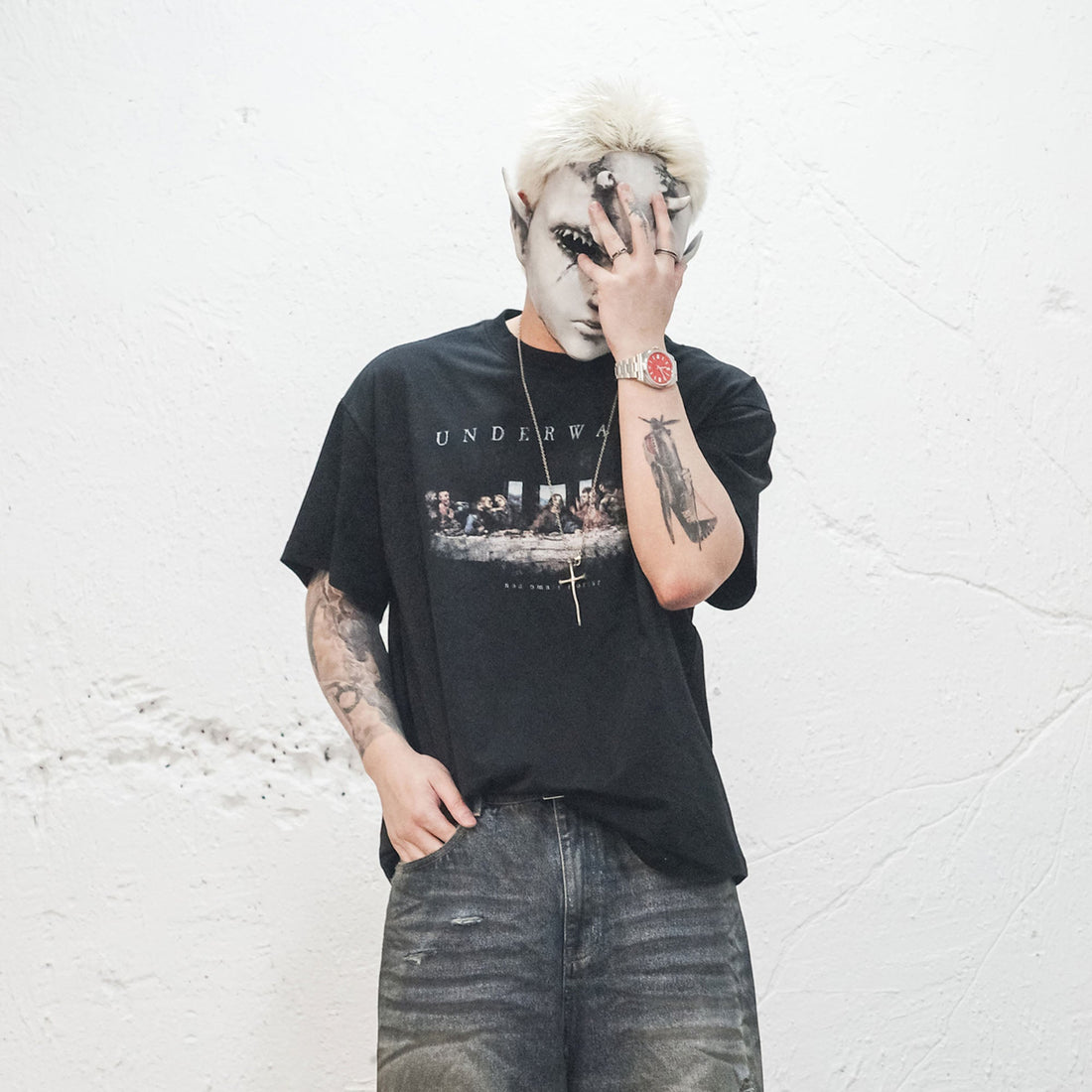 UNDERWATER Last Supper Tee-T Shirt-S-Free Shipping Leatheretro