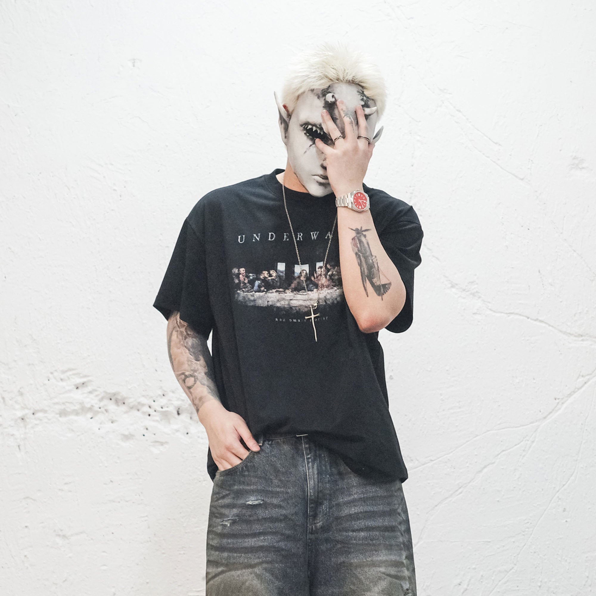 UNDERWATER Last Supper Tee-T Shirt-S-Free Shipping Leatheretro