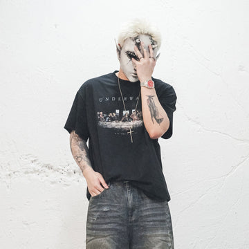 UNDERWATER Last Supper Tee-T Shirt-S-Free Shipping Leatheretro