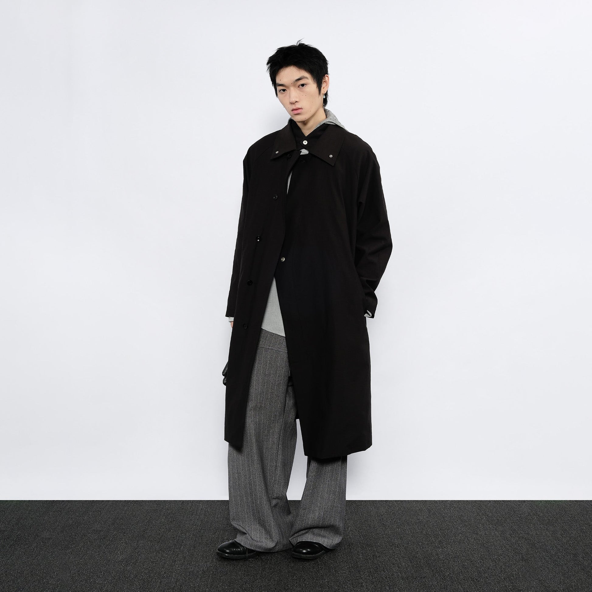 7440 37 1 Arc Placket Dual-Collar Contrast Interior Coat-Jacket-S (Preorder)-Free Shipping Leatheretro