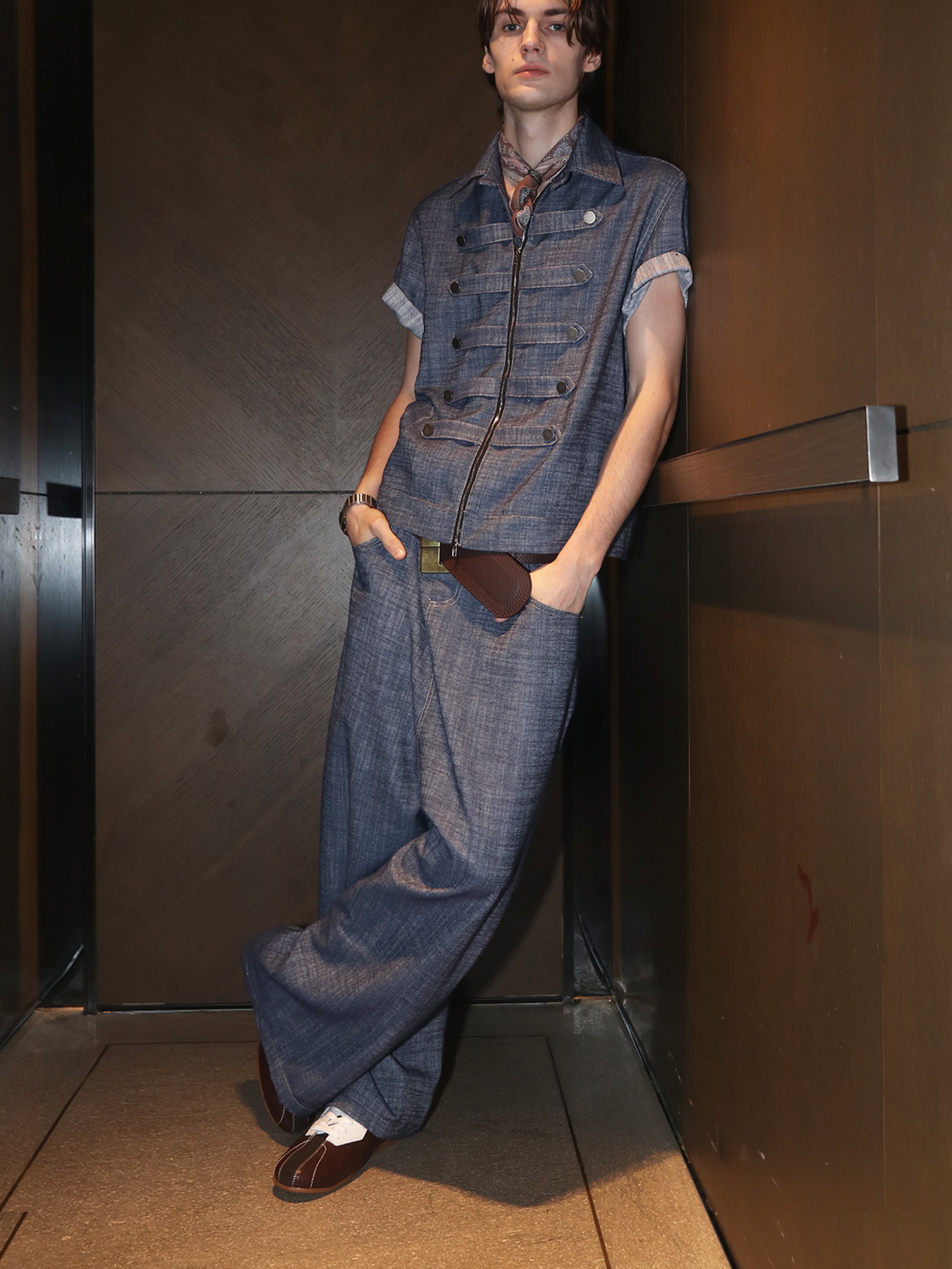 ASSEEN Dropped-Crotch Wide-Leg Linen-Blend Jeans-Jeans-S / 28-30”-Free Shipping Leatheretro