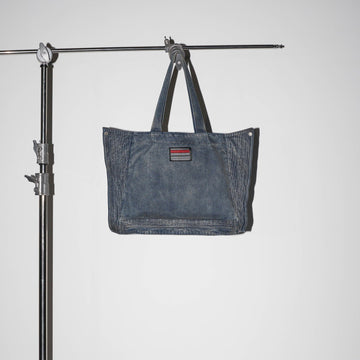 49PERCENT Modern Washed Foldable Denim Tote Bag-Bag-One Size-Free Shipping Leatheretro