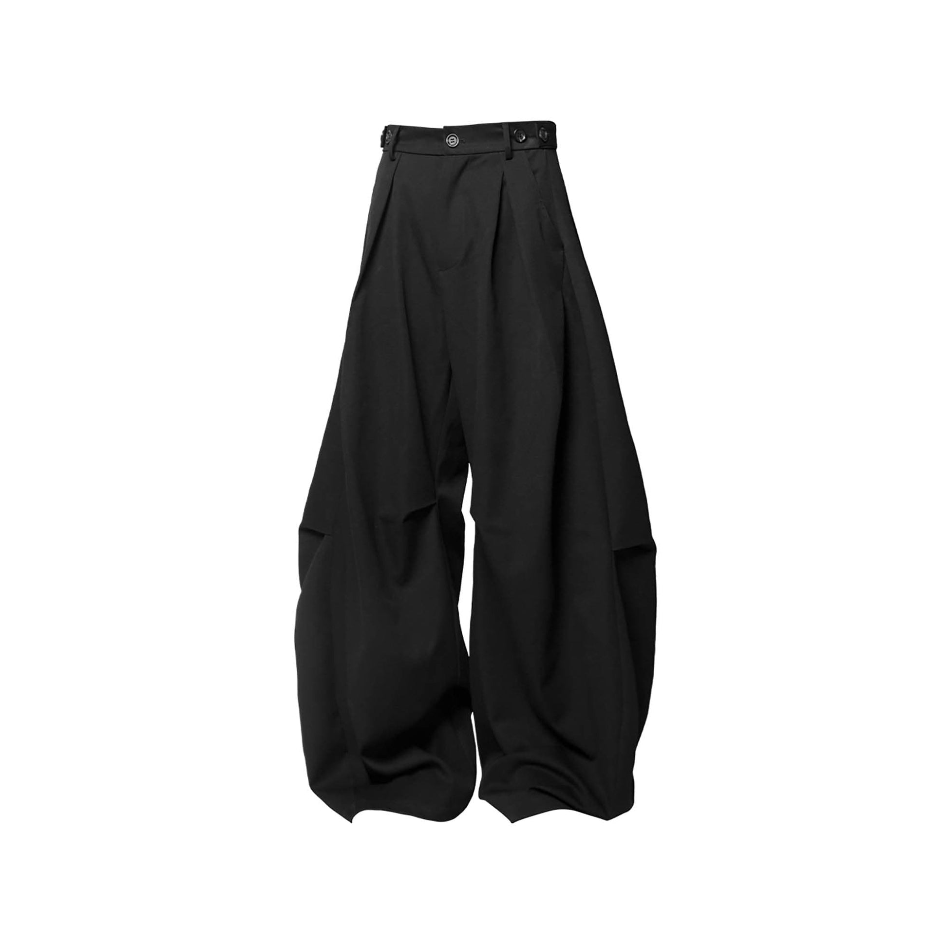 RELABEL Pleated Drape Wide-Leg Trousers-Pants-XS-Gray-Free Shipping Leatheretro