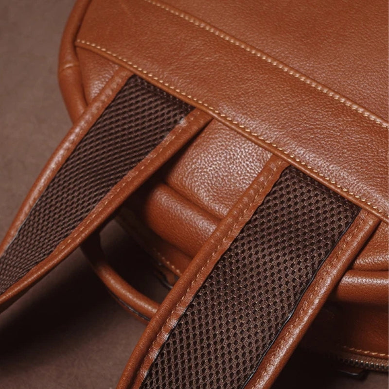 Luxury Leather Laptop Travel Backpack - Premium Professional Business Backpacks-Backpacks-Brown-Free Shipping Leatheretro